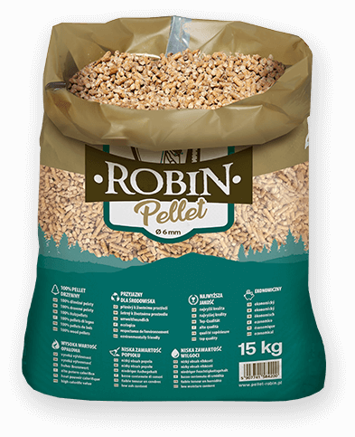 worek pelletu opałowego Robin do kupienia w Namysłowie lub sklepie internetowym